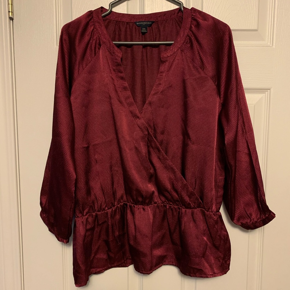 Burgundy Banana Republic Blouse M